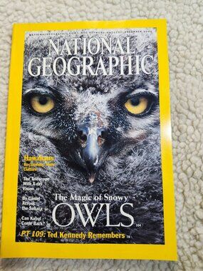 National Geographic Magazine December 2002 Snowy Owls Issue PT 109 Ted Kennedy